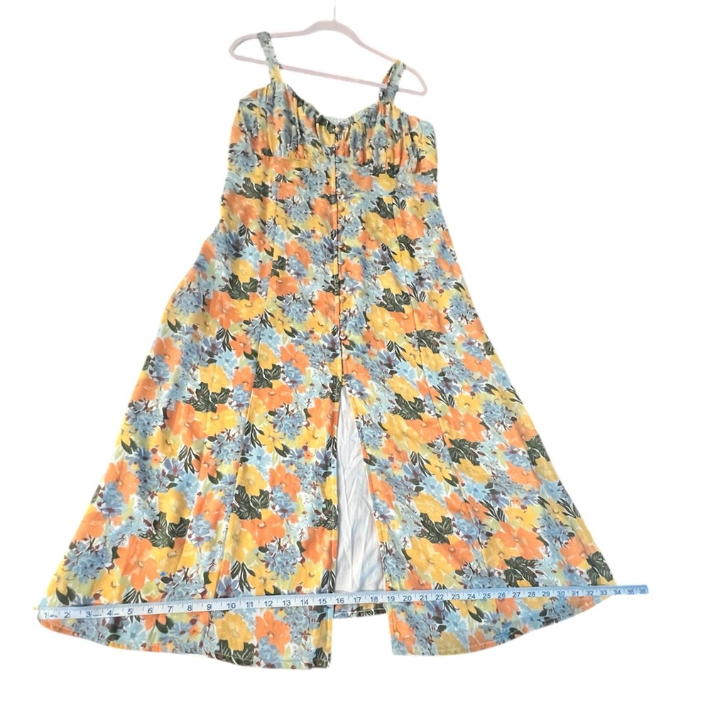 Abercrombie & Fitch Vibrant Floral Maxi Dress - Orange and Blue - Picture 11 of 12